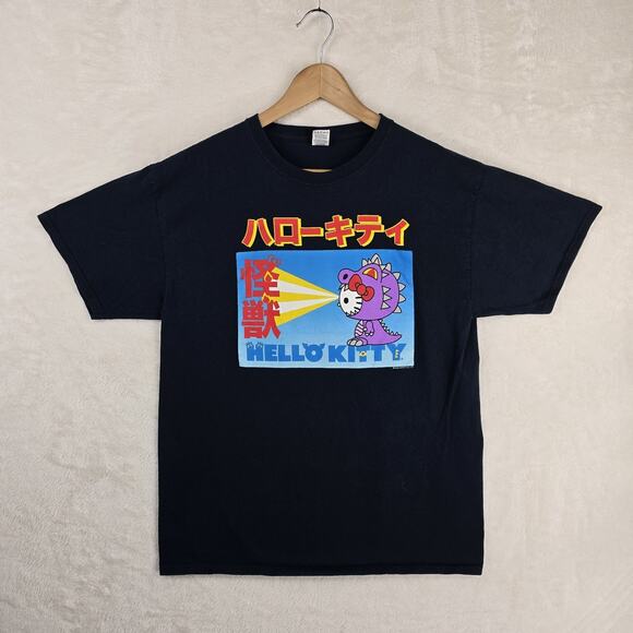 Sanrio Hello Kitty Monster Godzilla Dragon Indie Cute T Shirt Size Large - Picture 2 of 9